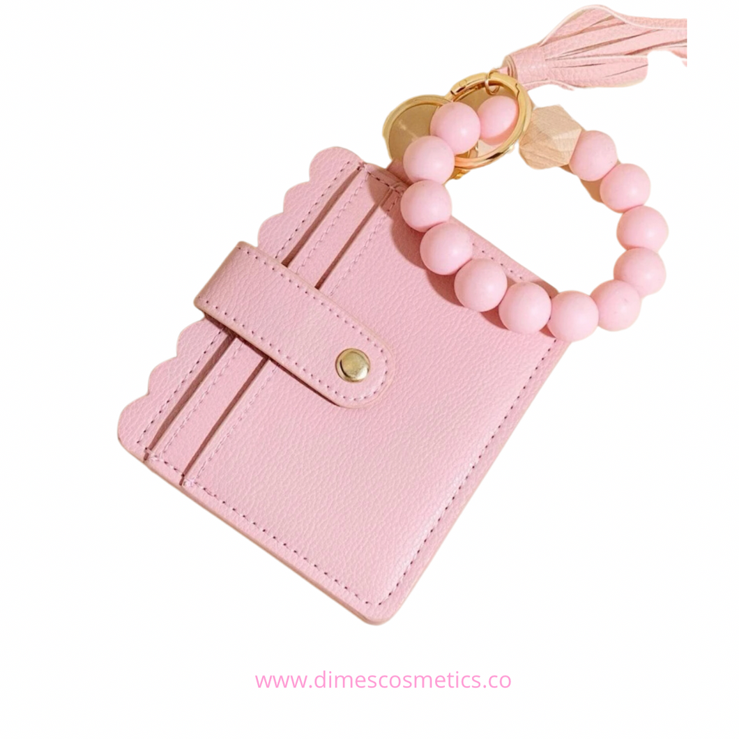 Pink cardholder & wristlet