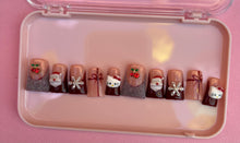 Load image into Gallery viewer, Frosted Christmas press on nails
