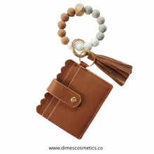 Load image into Gallery viewer, Brown Wristlet &amp; Holder
