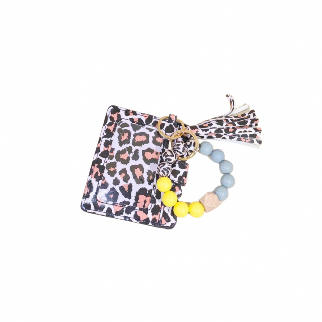 Leopard print cardholder & wristlet