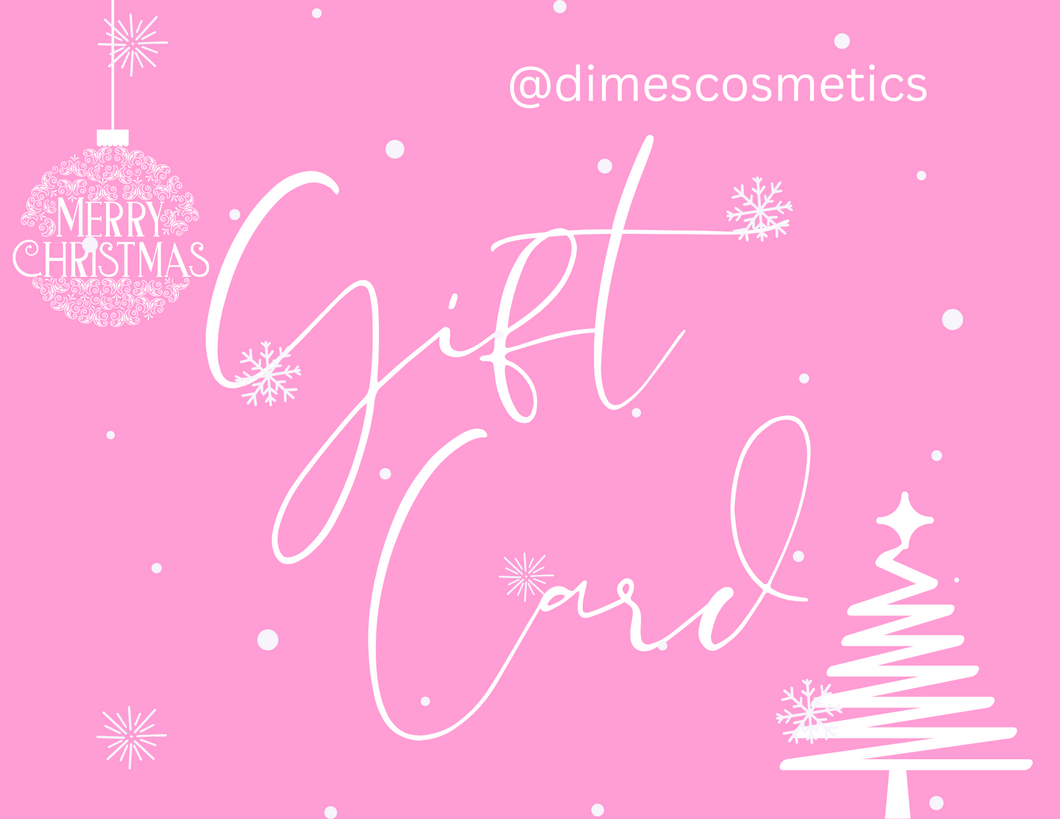 Pink Christmas gift card